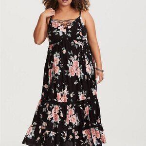 Torrid Tiered Chiffon Maxi Dress. Size 6X